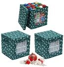 relaxdays Aufbewahrungsbox Weihnachtskugel Aufbewahrungsbox 3er Set, B