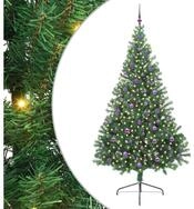vidaXL K&uuml;nstlicher Weihnachtsbaum K&uuml;nstlicher vorbeleuchteter Weihnachtsbaum Gr&uuml;n