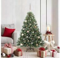 vidaXL K&uuml;nstlicher Weihnachtsbaum, K&uuml;nstlicher Weihnachtsbaum mit 150 LEDs Gr&uuml;n