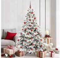 vidaXL K&uuml;nstlicher Weihnachtsbaum, K&uuml;nstlicher Weihnachtsbaum mit 300 LEDs Wei&szlig;