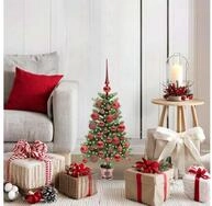 vidaXL K&uuml;nstlicher Weihnachtsbaum, Weihnachtsbaum mit 150 LEDs mit St&auml;nder Gr&uuml;n 65