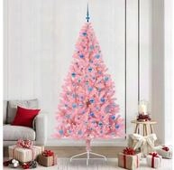 vidaXL K&uuml;nstlicher Weihnachtsbaum, K&uuml;nstlicher vorbeleuchteter Weihnachtsbaum Rosa