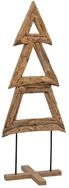 vidaXL K&uuml;nstlicher Weihnachtsbaum Weihnachtsbaum mit St&auml;nder Braun 90 cm Massivholz