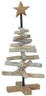 vidaXL K&uuml;nstlicher Weihnachtsbaum Weihnachtsbaum mit St&auml;nder Braun 60 cm Massivholz