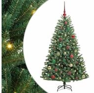 vidaXL LED Baum K&uuml;nstlicher klappbarer Weihnachtsbaum mit 150 LEDs Gr&uuml;n 150 cm
