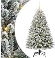 vidaXL Christbaumschmuck K&uuml;nstlicher Weihnachtsbaum Gr&uuml;n und Wei&szlig; 120 cm PVC und