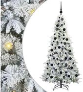 vidaXL K&uuml;nstlicher Weihnachtsbaum K&uuml;nstlicher klappbarer Weihnachtsbaum Wei&szlig; 180