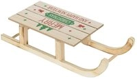 ECD Germany Weihnachtsfigur Dekoschlitten Retro Rodel Holzschlitten