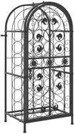 vidaXL Weinregal, Flaschenregal f&uuml;r 33 Flaschen Schwarz 45x36x100 cm Schmiedeeisen