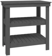 vidaXL Werkbank, Arbeitstisch Grau 78,5x50x80 cm Massivholz Kiefer