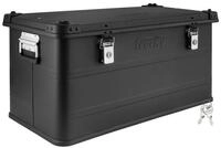 Trucky Allzweckkiste Aluminium Box mit Deckel Schwarz Alukiste 90 Liter