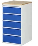 RAU Werkzeugschrank Rau Schubladenschrank Buche-Top und 5 x Schubl.-L 4x180 1x210mm