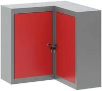vidaXL Werkzeugbox Werkzeugschrank mit Regal Rot und Grau 55 x 55 x 55 cm (1 St)
