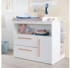 roba&reg; Wickelkommode Wickeltisch Lea/Lilo, abnehmbarer Wickelaufsatz - 2 Schubladen,