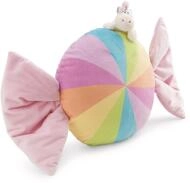 Nici Dekokissen Nici 61918 Kissen Bonbonf&ouml;rmig 45cm mit Kuscheltier Einhorn