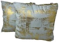 Jet-Line Dekokissen 2-er Deko Kissen Set Grau Gold 40x40 cm Sofakissen