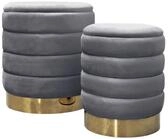 Lookway Hocker MIRELLE Pouf-Set &ndash; Elegante Sitzgelegenheit mit praktischem Stauraum