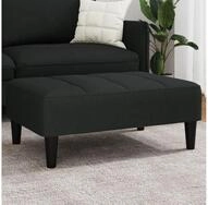 vidaXL Hocker, Fu&szlig;hocker Schwarz 77x55x31 cm Samt