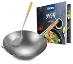 CLP Pfannen-Set Wok Set, Metall (1er), Flacher oder runder Boden f&uuml;r Gas oder