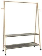 vidaXL Kleiderst&auml;nder Kleiderst&auml;nder mit Ablagen und Rollen 132x45,5x155,5 cm