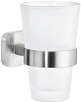 tesa Zahnputzbecher ESTEETIC Zahnputzbecherhalter ohne Bohren - 12,4 cm : 7,9 cm :