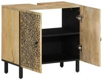 vidaXL Waschbeckenunterschrank Waschbeckenschrank 62x33x58 cm Massivholz Mango