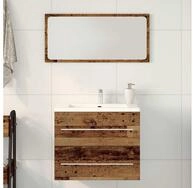 vidaXL Waschbeckenunterschrank Waschbeckenunterschrank Altholz-Optik 60x38,5x48 cm