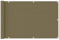 vidaXL Balkonsichtschutz Balkon-Sichtschutz Taupe 90x400 cm HDPE