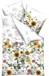 Kaeppel Bettw&auml;sche Bettw&auml;sche "Sonnenblumen", Mako-Satin, Mako-Satin Blumen: