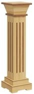 vidaXL Blumenst&auml;nder Klassischer S&auml;ulen-Pflanzenst&auml;nder Helles Holz 17x17x66 cm (1