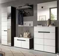 Inn.Furn Garderoben-Set Cooper, (Komplett-Set in Wei&szlig; und Basalt Grau, 6-St., 250 x
