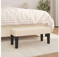 vidaXL Sitzbank, Sitzbank Creme 70x30x30 cm Stoff
