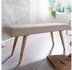 FINEBUY Hockerbank Sitzbank Bettbank Holz massiv Flurbank Polsterbank Esszimmerbank