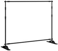 vidaXL Fotohintergrund Hintergrundstative 2 Stk. Schwarz 254x243 cm Stahl