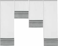 EXPERIENCE Scheibengardine Design Mini Fl&auml;chenvorhang Set anthrazit 4028 4-tlg (4