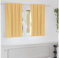 vidaXL Verdunkelungsvorhang, Verdunkelungs-Vorh&auml;nge mit Ringen 2 pcs Beige 140 x 140