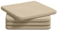vidaXL Sitzauflage Sitzkissen 4 Stk. Mikrofaserstoff Creme 40 x 40 x 3 cm, (4 St)