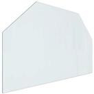 vidaXL Bodenplatte Feuerstelle Glasplatte Transparent 80 x 50 cm Glas, (1-St)