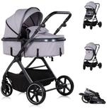 Chipolino Kombi-Kinderwagen Kinderwagen Pearl 2 in 1, umbaubar Rucksack Fu&szlig;sack Korb