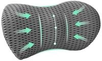 vidaXL Kopfkissen R&uuml;ckenkissen Grau Viscoschaum 47,5 x 23 x 12 cm, Bezug: Netz