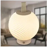 Briloner Leuchten LED Tischleuchte GLOBE, LED fest integriert, 18x25 cm, Akku