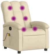 vidaXL Sessel Massagesessel Creme Stoff (1-St)