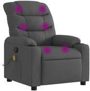 vidaXL Sessel Massagesessel Dunkelgrau Stoff (1-St)