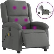 vidaXL Massagesessel, Relaxsessel Elektrisch Dunkelgrau Stoff