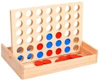 vidaXL Spiel Vier gewinnt Spiel 24x15x4 cm Massivholz