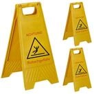 relaxdays Hinweisschild Achtung Rutschgefahr Aufsteller 3er Set, (3er Set)