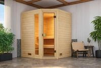 weka Sauna Valida, BxTxH: 189 x 172 x 203,5 cm, 38 mm, (Set) 7,5 kW-Ofen mit