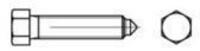 Contorion Schraube DIN 564 Form B Sechskantschraube VG M16x90 Stahl 8.8 blank m.