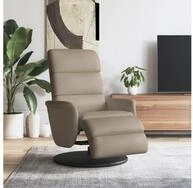 vidaXL Relaxsessel, Relaxsessel mit Fu&szlig;teil Cappuccino-Braun Kunstleder