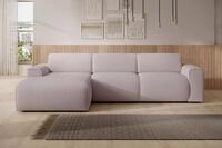 Selsey Ecksofa BOUVI, Eckcouch mit Ottomane rechts / links, Boucl&eacute;, 310 cm